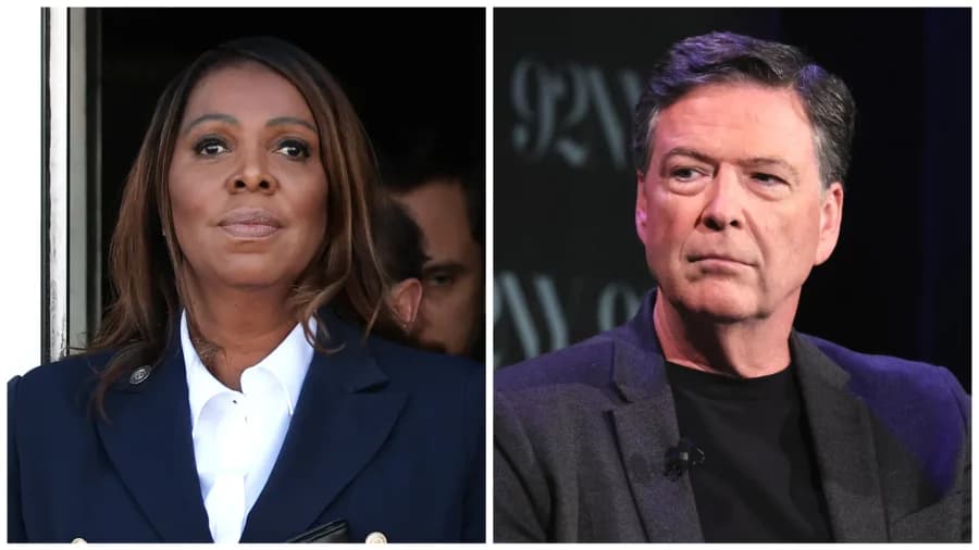 DOJ Seeking Appeals on Dismissals of Criminal Cases Against James Comey, Letitia