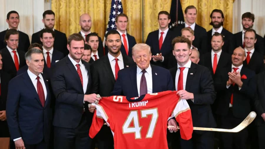 Trump Welcomes Stanley Cup Champs the Panthers to the White House