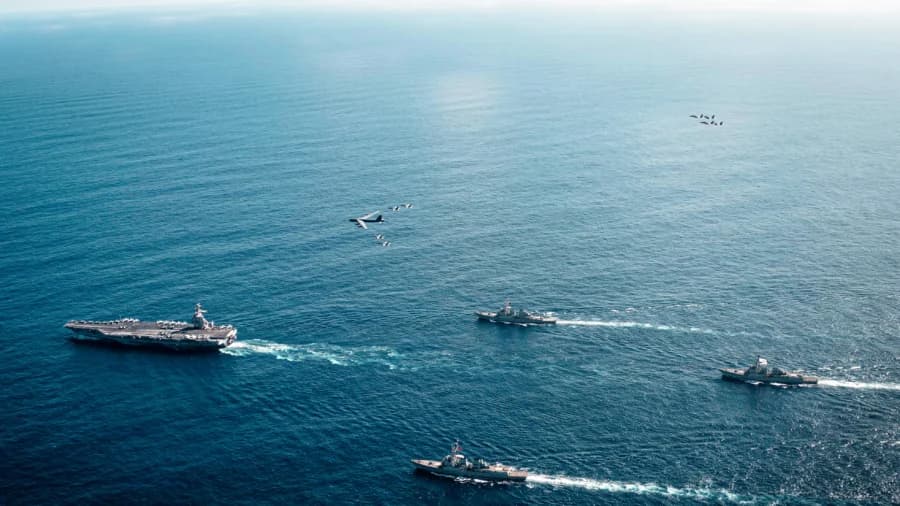 Trump Says 'Big Force' of US Naval Ships Headed Toward Iran