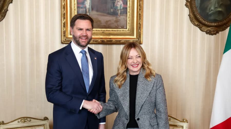 Vance Meets With Italian Prime Minister Meloni in Milan