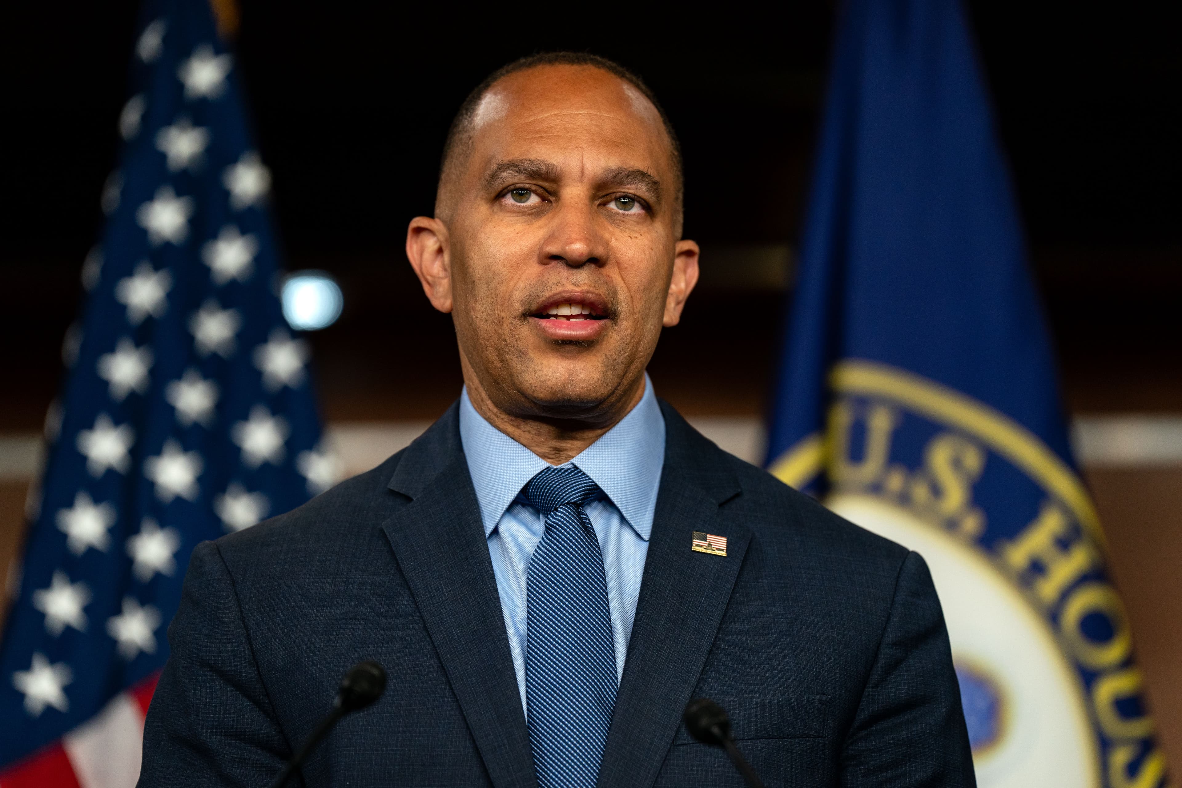 LIVE NOW: House Minority Leader Jeffries Speaks to Press on 24th Day of Shutdown