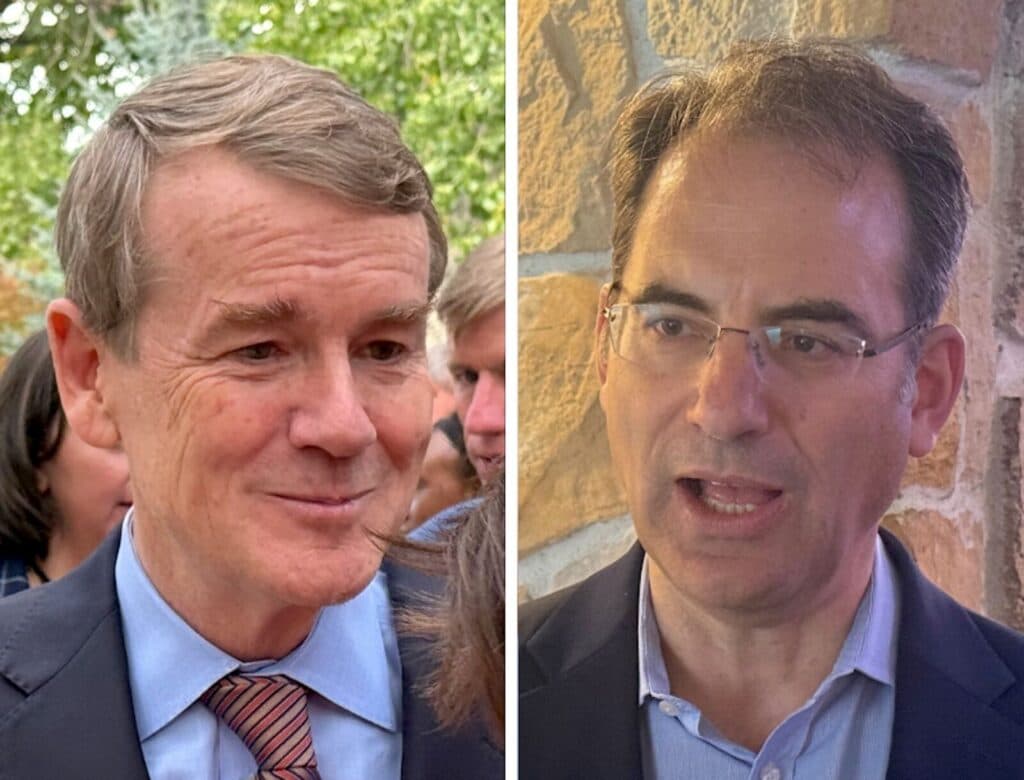 US Sen. Michael Bennet, Colorado Attorney General Phil Weiser clash at