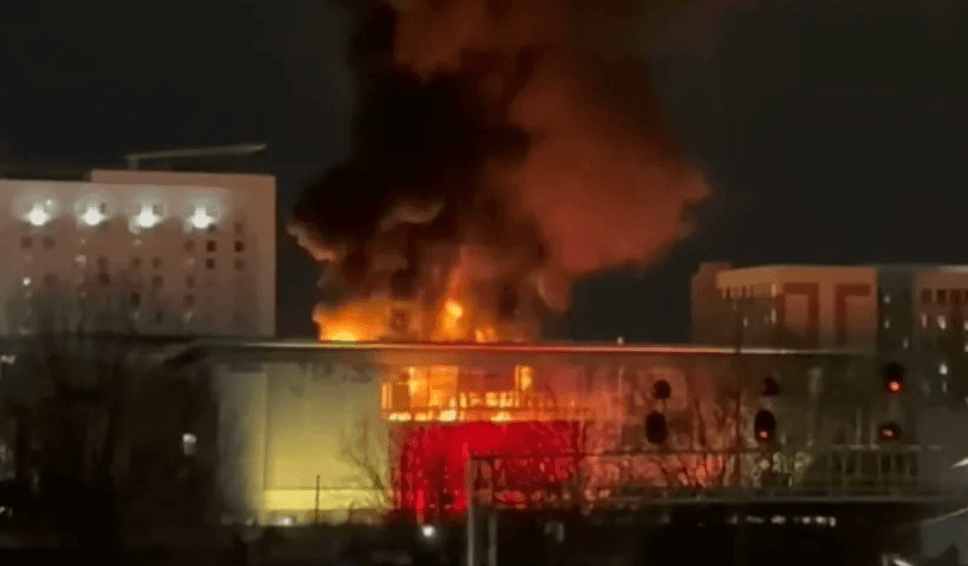 Massive Fire Burning at Raleigh Convention Center