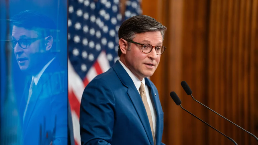 House Speaker Mike Johnson Holds News Conference on Day 35 of Government Shutdown