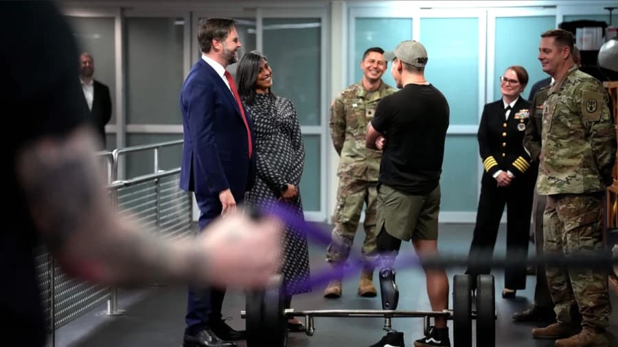 VP Vance and Second Lady Visit Recovering Service Members