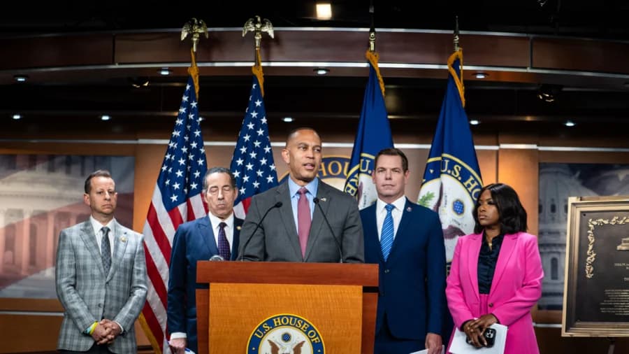 Democratic Leader Hakeem Jeffries and House Democrats Hold Press Event