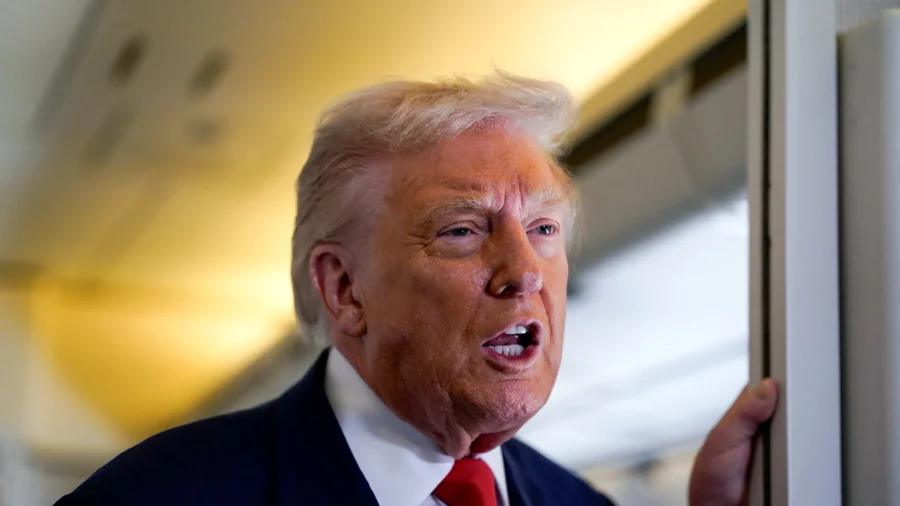 Trump Speaks to Press on Air Force One (Nov. 14)