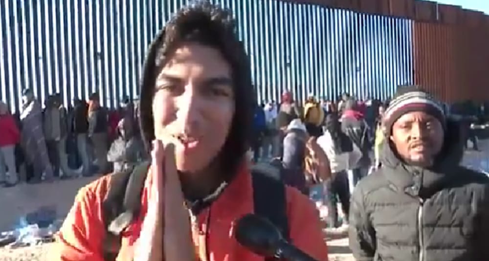 An illegal immigrant from Africa praised the President as he crossed an "overwhelmed" section of the border saying, "I love you, Joe Biden!"