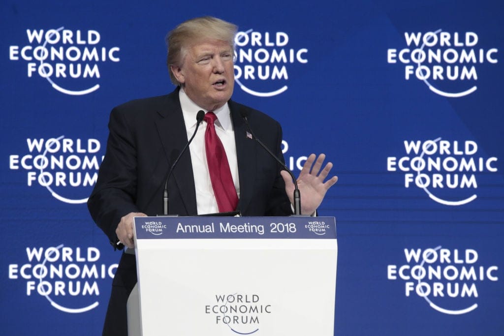 trump davos boos