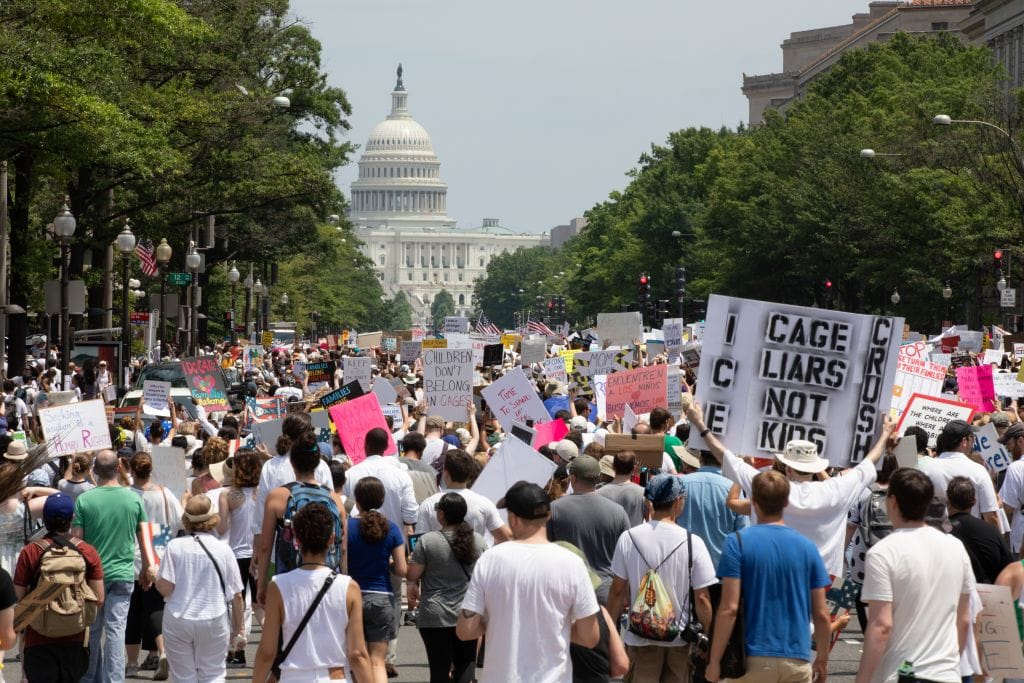 immigration rally concussion
