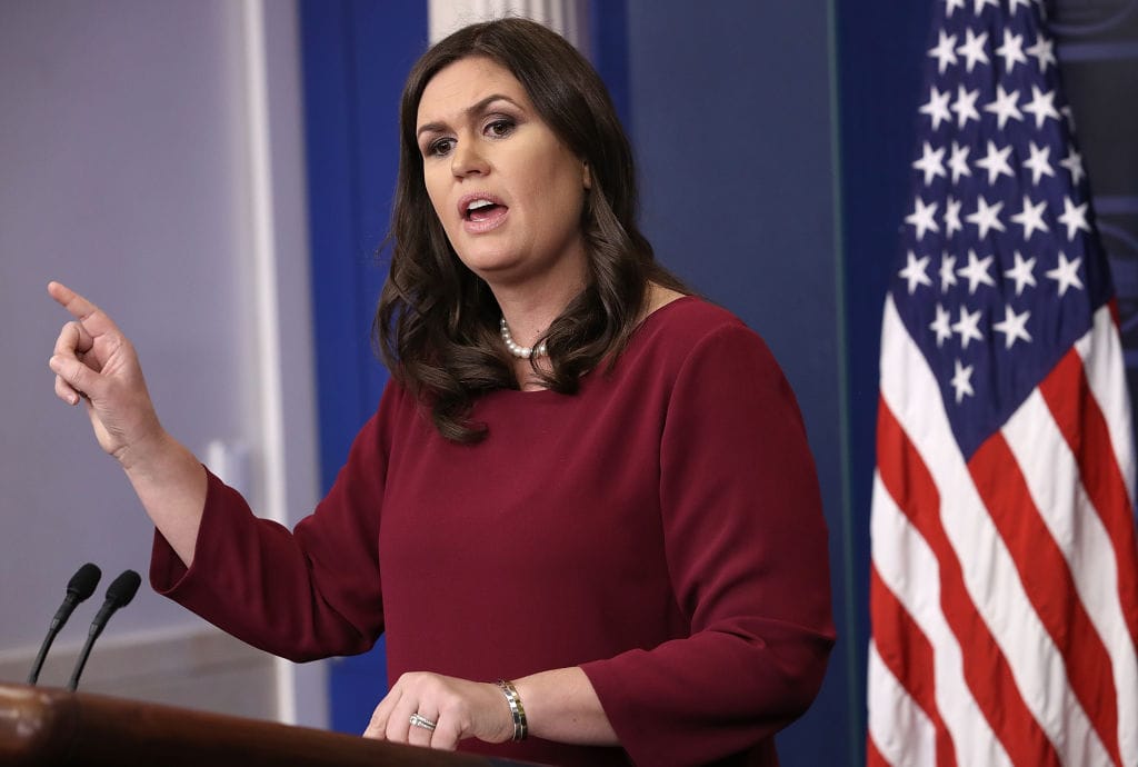 huckabee sanders acosta