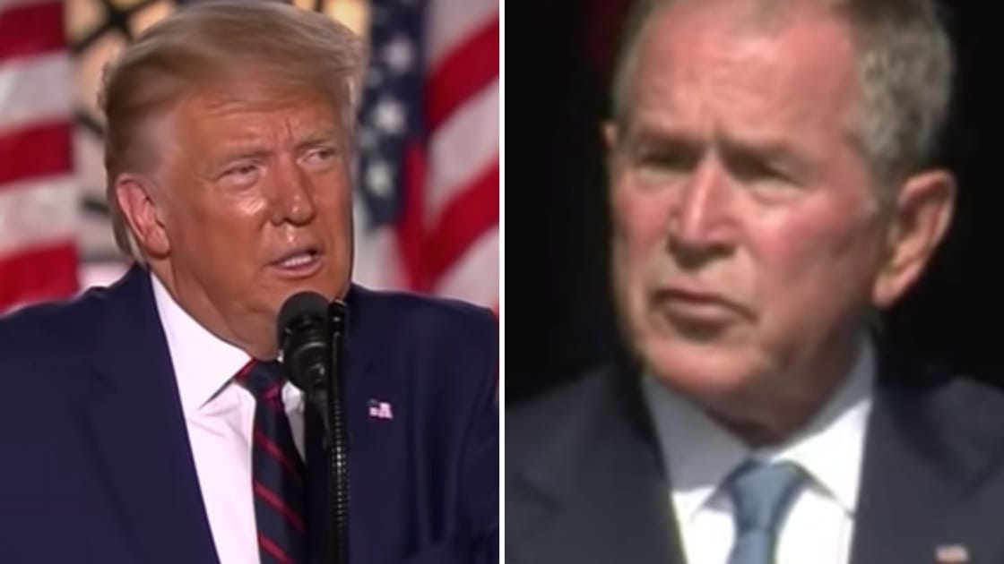 trump blasts bush