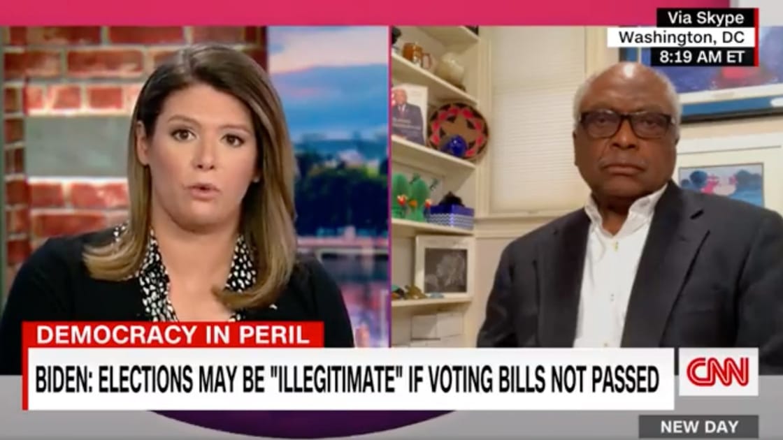 Top Democrat Clyburn Worries Upcoming Elections Might Not Be Legitimate If 'Voting Rights' Legislation Isn't Passed