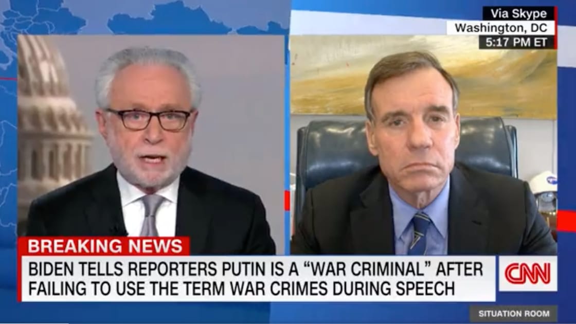 Democrat Senator Warner Says Russia's Military Clearly 'Not What It Was Built Up To Be'