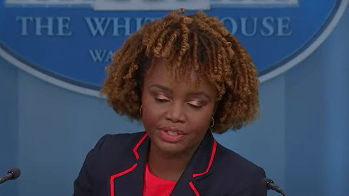 A radio host jabbed Karine Jean-Pierre for being fragile after she abruptly cut off an interview after just a few questions.
