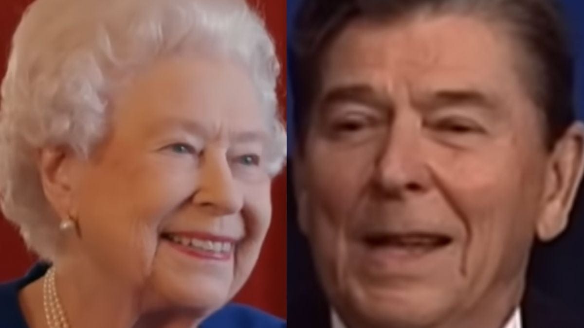 Queen Elizabeth Ronald Reagan