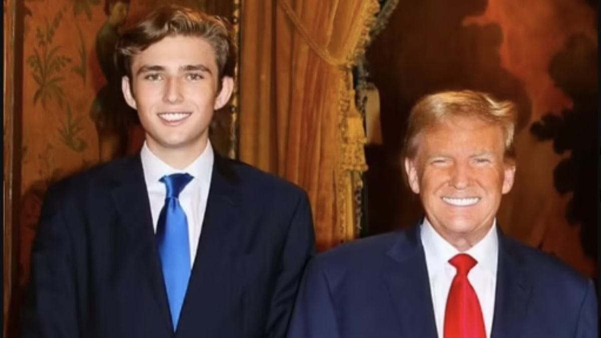 barron trump standing ovation