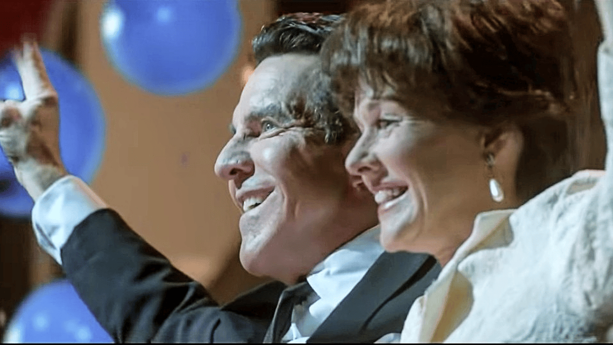 Quaid and Miller as Ronald and Nancy