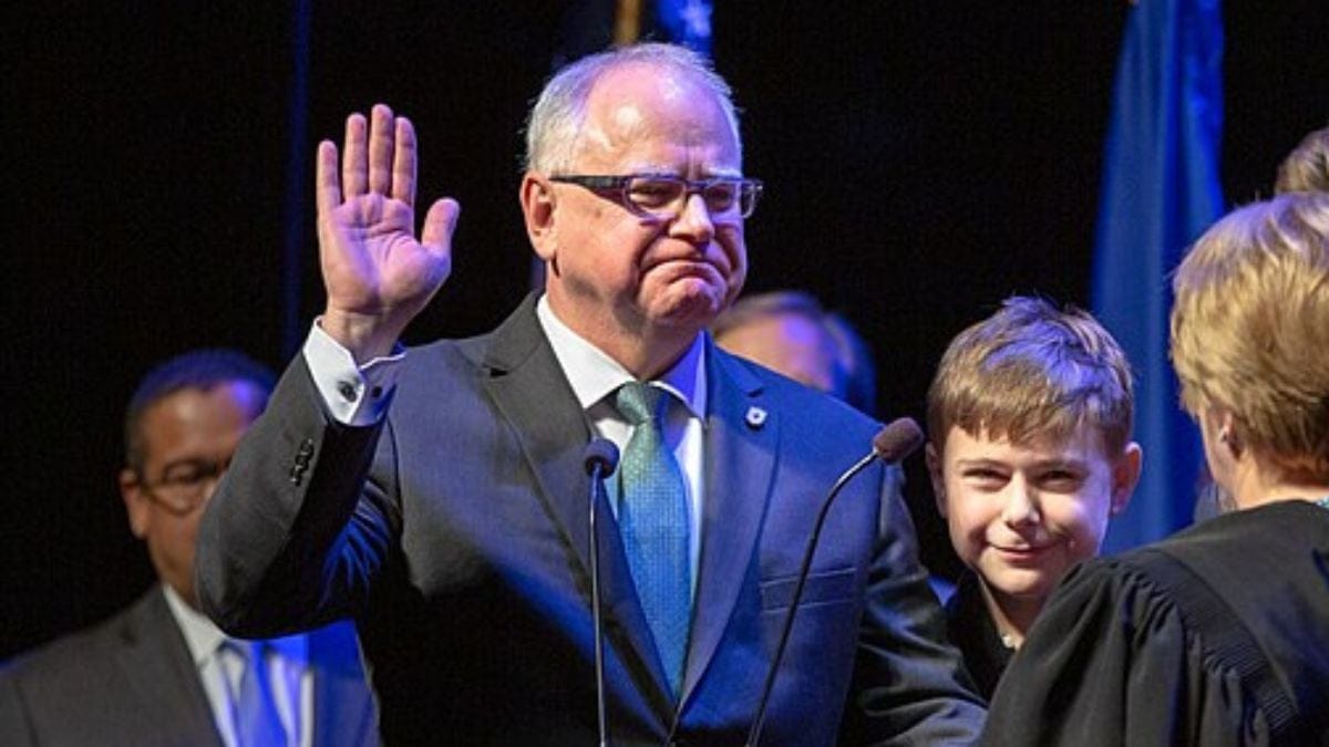tim walz fiscal record