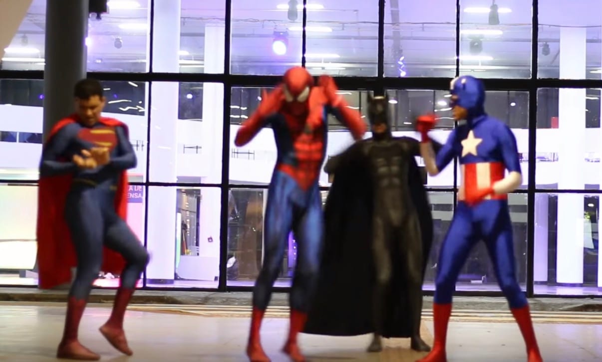viral superhero dance
