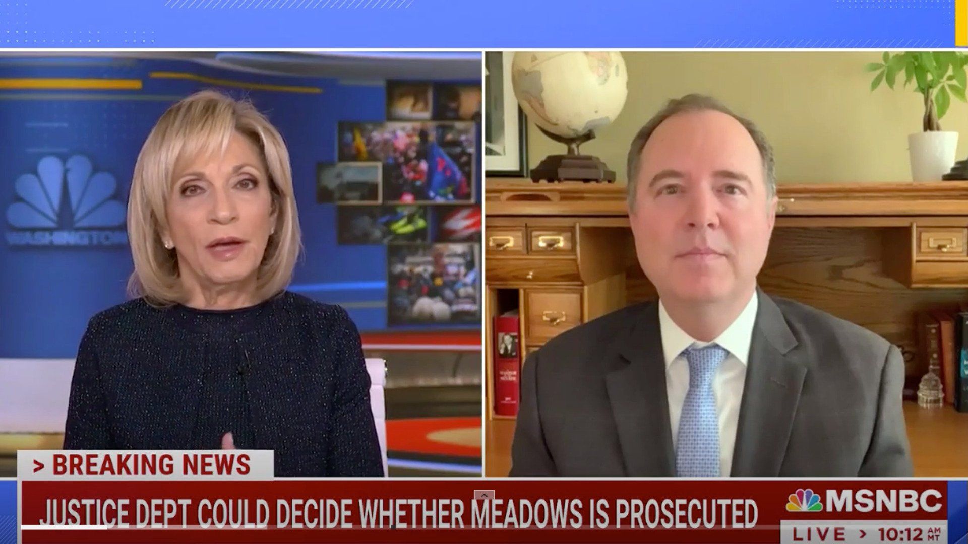 Democratic Congressman Adam Schiff said that text messages of Donald Trump, Jr. urging his father’s former chief of staff Mark Meadows to help stop the attack on the U.S. Capitol
