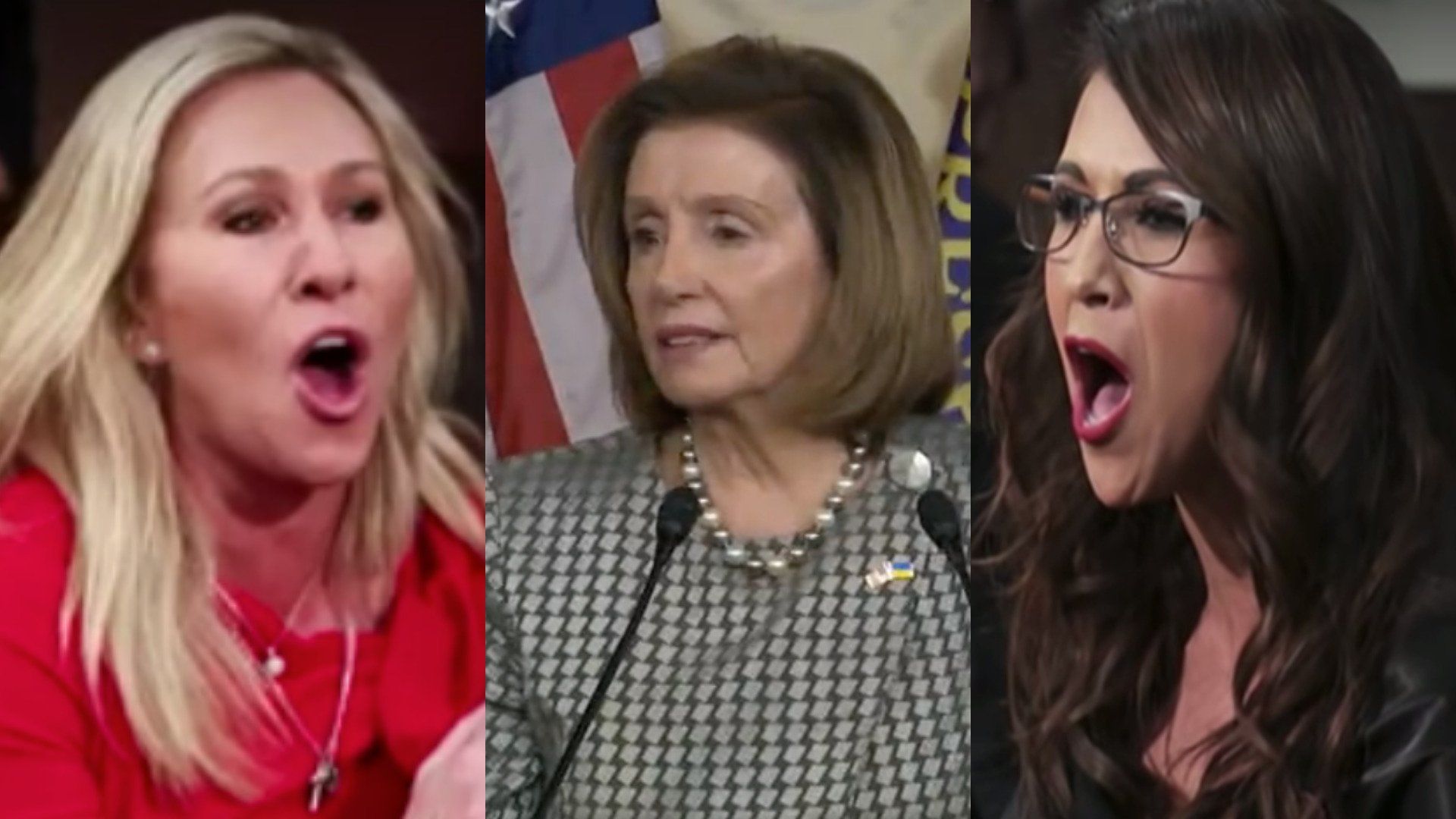 House Speaker Nancy Pelosi said that Republican Reps. Lauren Boebert and Marjorie Taylor Greene needed to “shut up” during President Joe Biden’s State of the Union Address.