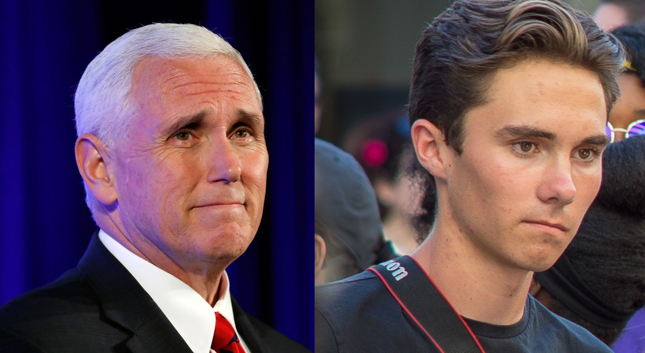 David Hogg Mike Pence