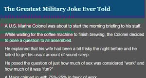 best military joke