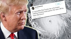 trump controlling hurricane