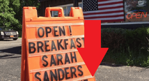 Sarah Sanders New York restaurant