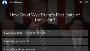 trump poll state union