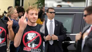 antifa threaten trump