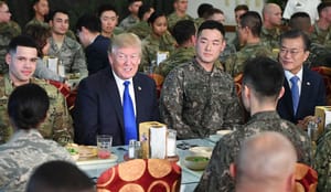 trump eat troops