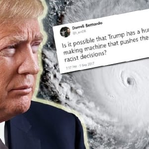 trump controlling hurricane