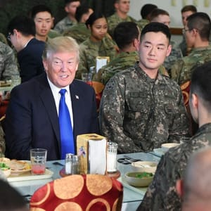 trump eat troops