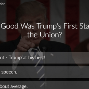 trump poll state union