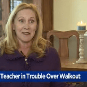 teacher suspended walkout