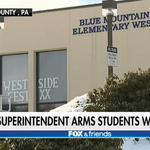 students armed with rocks