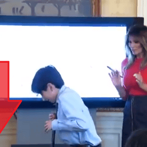melania trump spilled water