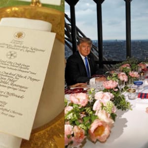 trump state dinner menu
