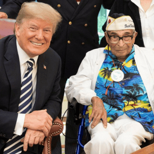 trump meets oldest living pearl harbor veteran