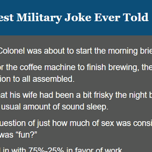 best military joke