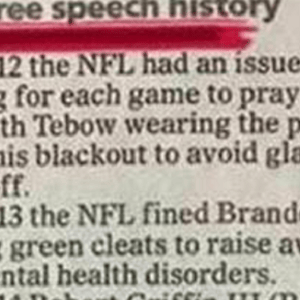 nfl free speech history