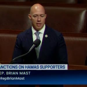 Representative Brian Mast suggested there are "very few" innocent Palestinians living in Gaza and likened any such reference to calling people "innocent Nazi civilians" during World War II.
