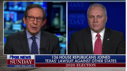 Fox News' Chris Wallace Hammers Scalise Over Texas Lawsuit For 'Disenfranchising’ 10 Million Biden Voters