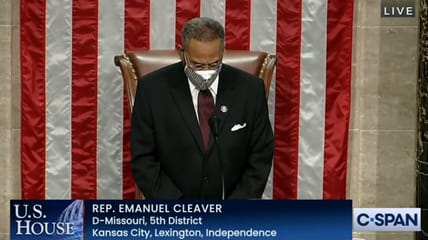 Democrat Rep. Emanuel Cleaver was mocked on social media after ending the opening prayer for the 117th Congress saying "Amen and Awoman."