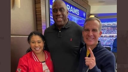 Los Angeles Mayor Eric Garcetti, under fire for taking a maskless photo with NBA legend Magic Johnson in defiance of local COVID protocols, downplayed concerns and suggested it was okay because he was holding his breath during the brief interaction.