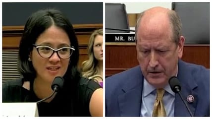A Democrat witness testifying before the House Judiciary Committee on abortion rights struggled to define what a 'woman' is and claimed men are capable of getting pregnant and having abortions.