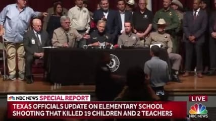Beto O'Rourke crashed a press conference updating the public on the Texas school shooting that claimed the lives of 19 children in a sad attempt to score political points.