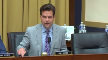 Matt Gaetz delivered a stinging rebuke to Republican lawmakers who back 'red flag' gun laws labeling them a "traitor to the Constitution."